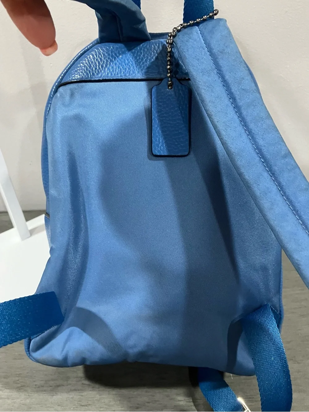 Coach Pebbled Leather Mini Backpack in Cobalt Blue